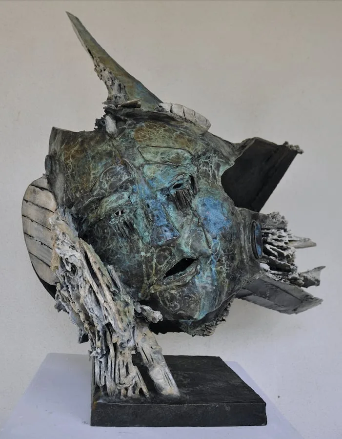 Sculpture bronze de Julien Allègre : Femme et la mer