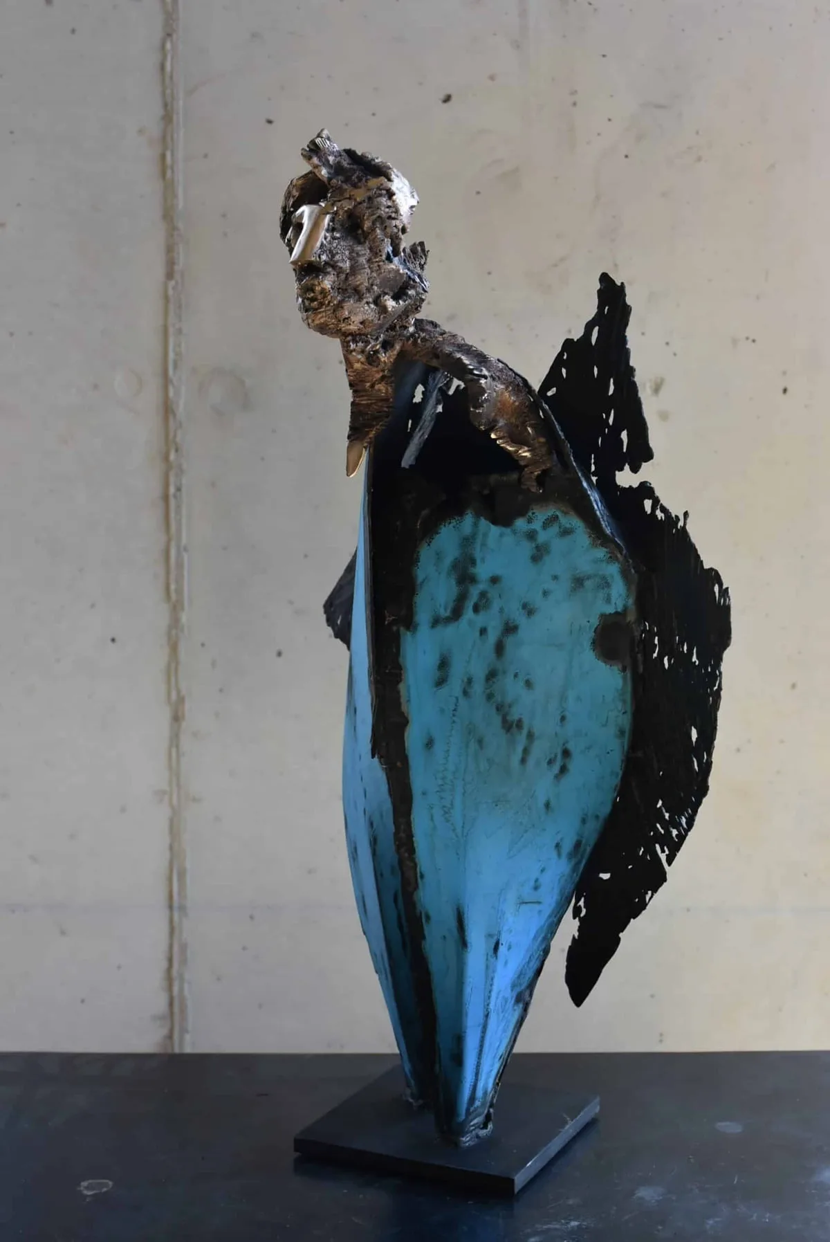 Sculpture bronze de Julien Allègre : Souffleur des eaux, Vue 2