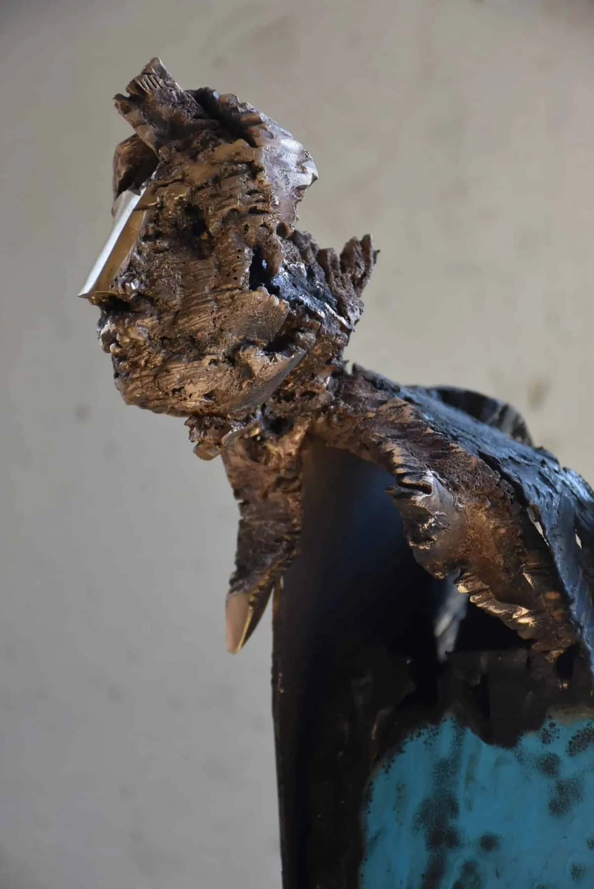 Sculpture bronze de Julien Allègre : Souffleur des eaux, Vue 3