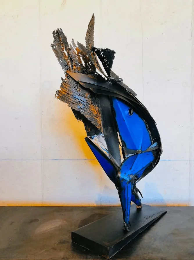 Sculpture de Julien Allègre, acier et inox: Infinité