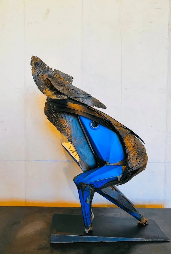 Sculpture de Julien Allègre, acier et inox: Infinité, Vue 2