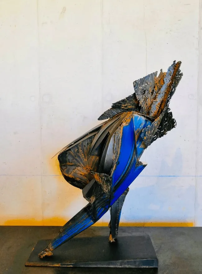 Sculpture de Julien Allègre, acier et inox: Infinité, Vue 3