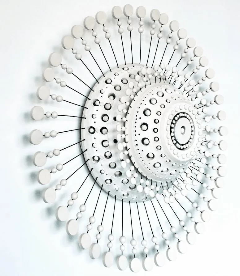 Sun ceramic wall sconce by Georges Pelletier, View 2