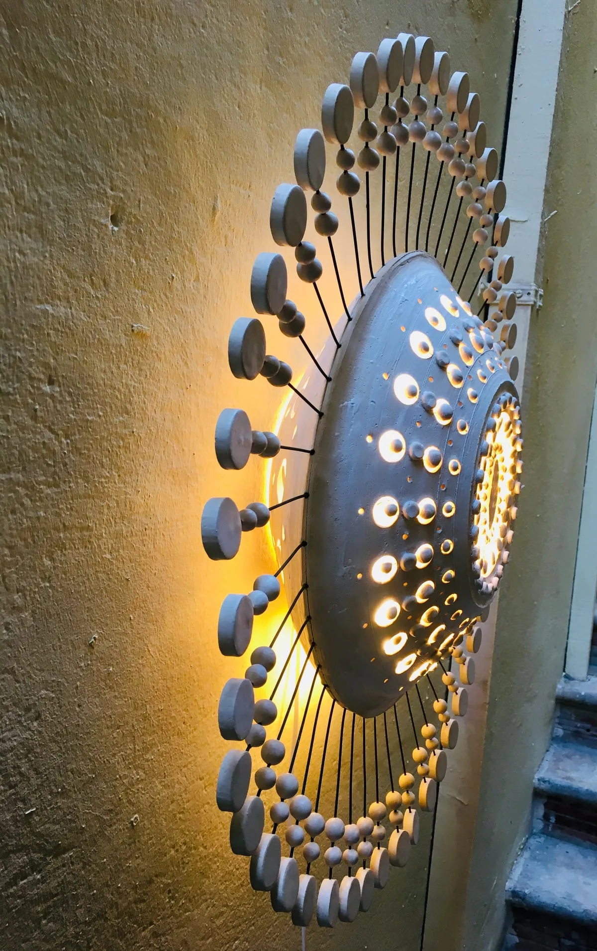 Georges Pelletier ceramic wall lamp, View 3