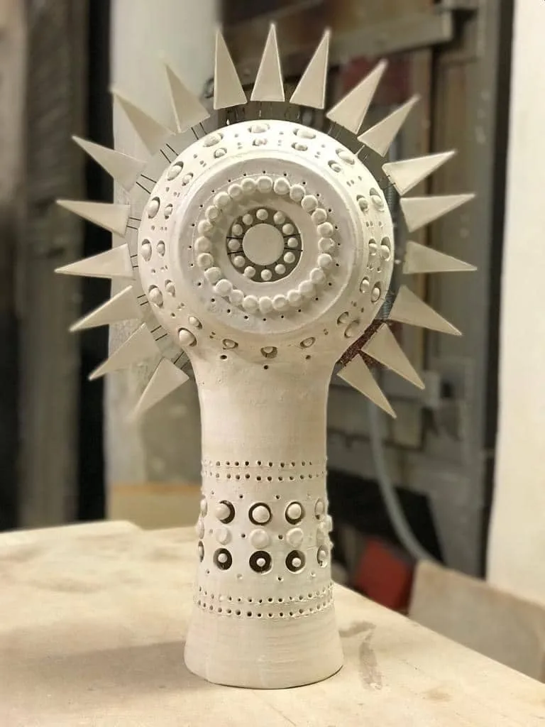 Georges Pelletier's Sun lamp, white enameled, View 2