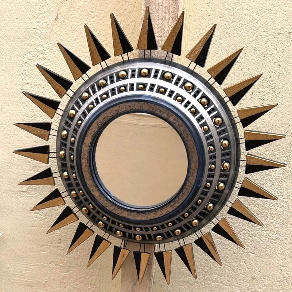 Soleil ceramic mirror small size by Georges Pelletier by Georges Pelletier