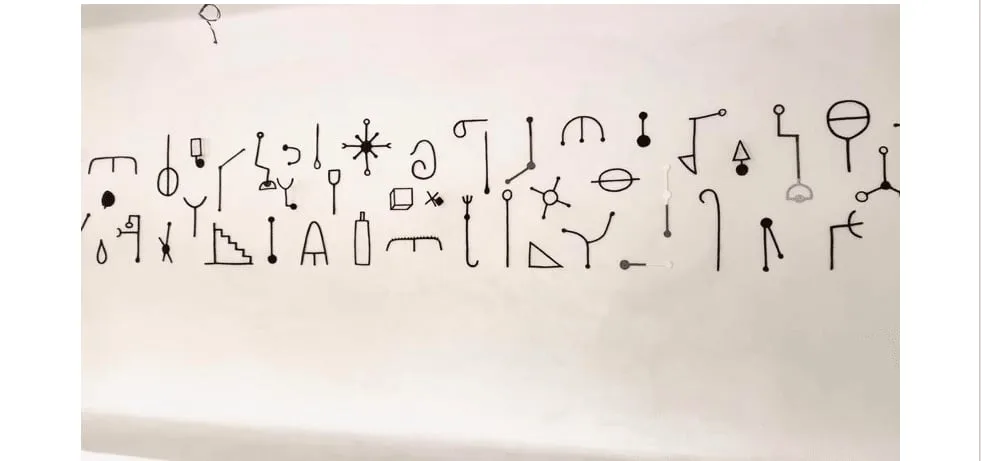 Black ceramic alphabet by Natalie Rich, View 6