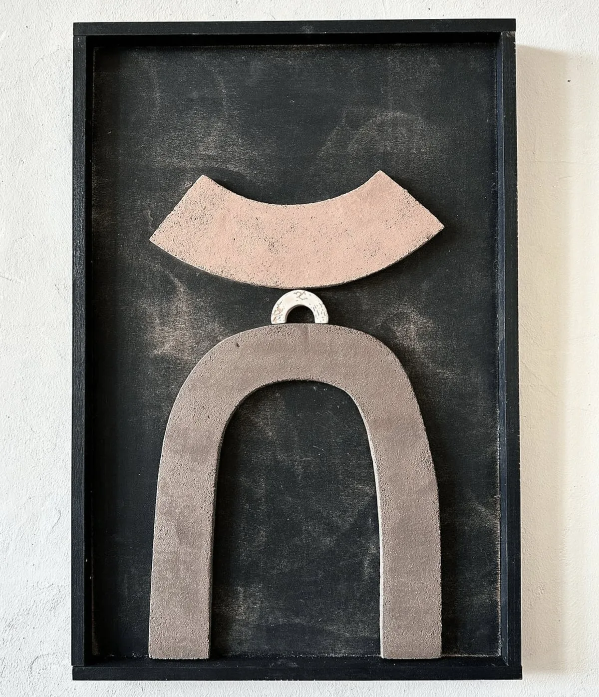 Small Ceramic and Wood Sculpture Painting ELEMENTS by Natalie Rich by Natalie Rich