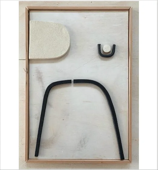 Small Ceramic and Wood Sculpture Painting by Natalie Rich