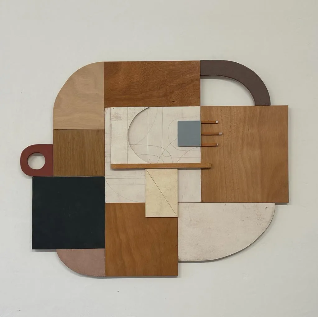Ubu Roi - Ceramic and Wood Bas-Relief Sculpture