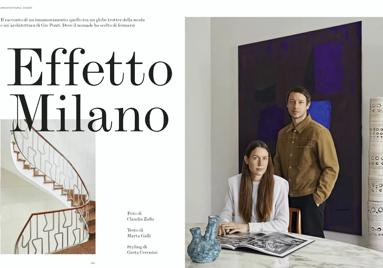 AD Italia, Totem floor lamp on the cover, additional view
