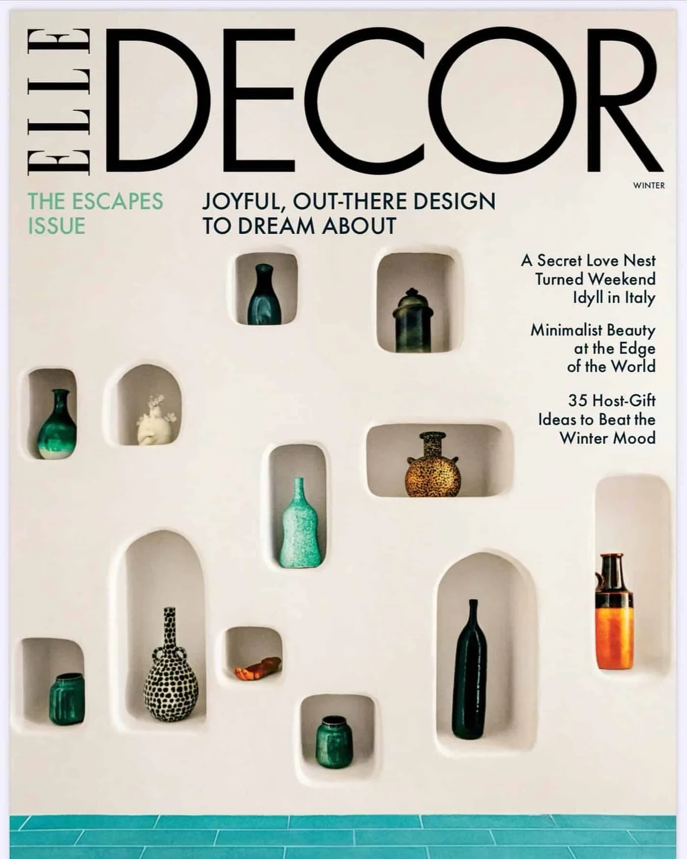 Elle Decor, Natalie Rich and Georges Pelletier on the cover