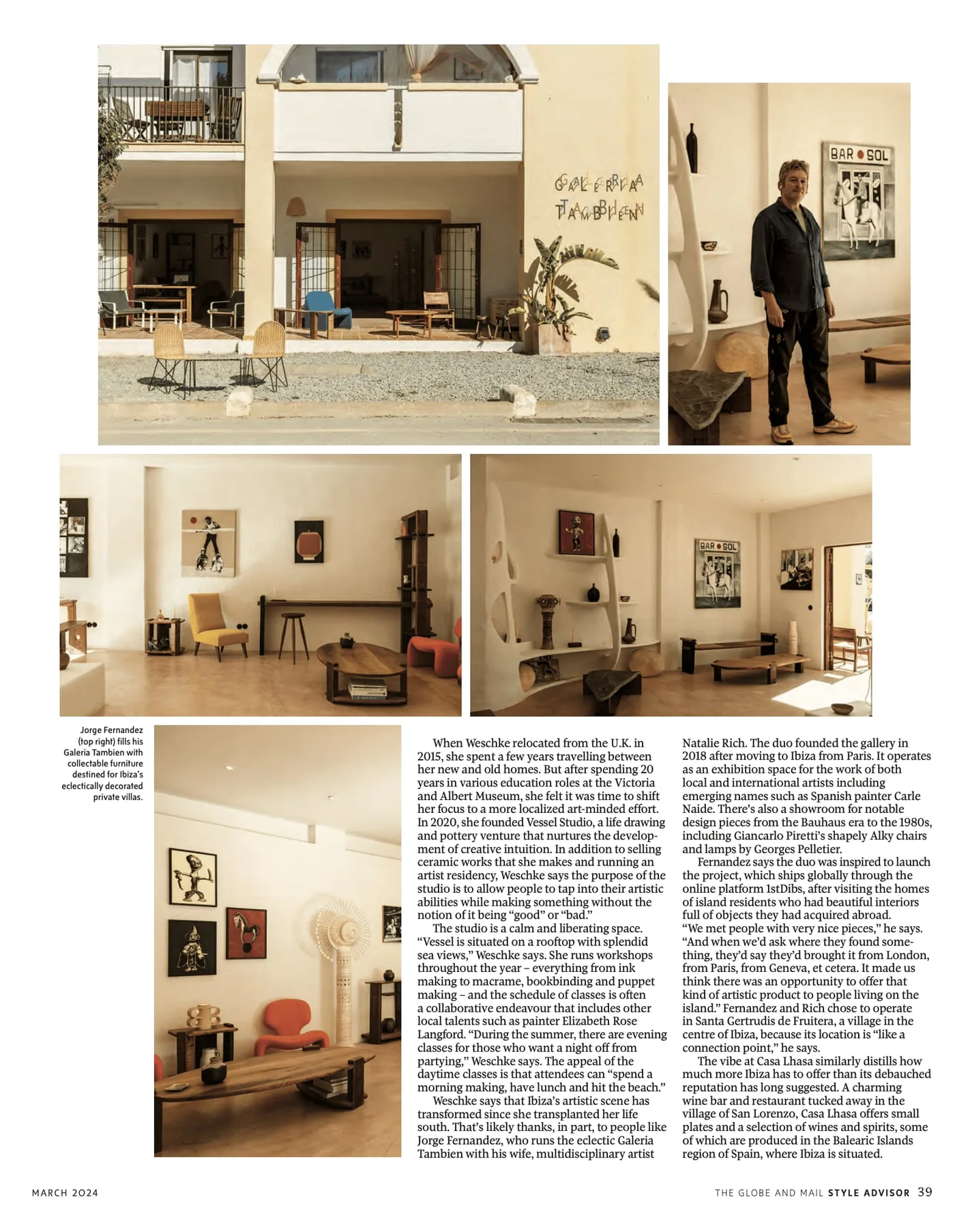 The Globe and Mail Style Advisor, Galeria Tambien in the spotlight